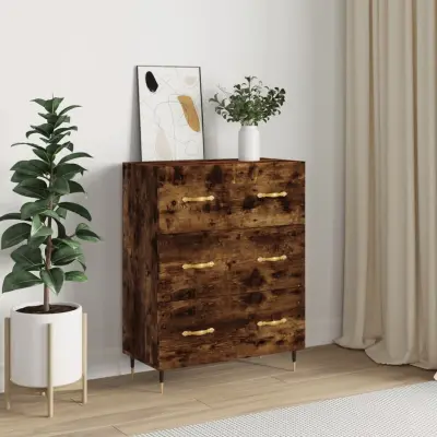 The Living Store Komoda dimljeni hrast 69,5x34x90 cm inženirski les - Komoda