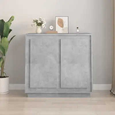 The Living Store Komoda betonsko siva 80x34x75 cm inženirski les - Komoda