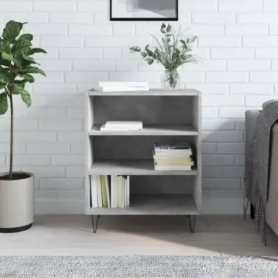 The Living Store Komoda betonsko siva 57x35x70 cm inženirski les - Komoda