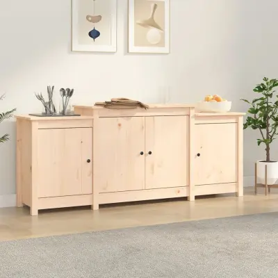 The Living Store Komoda 164x37x68 cm trdna borovina - Komoda