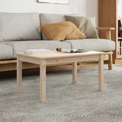 The Living Store Klubska mizica 80×50×40 cm trdna borovina - Klubska Mizica