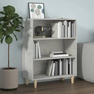 The Living Store Komoda betonsko siva 69,5x32,5x90 cm konstruiran les - Komoda
