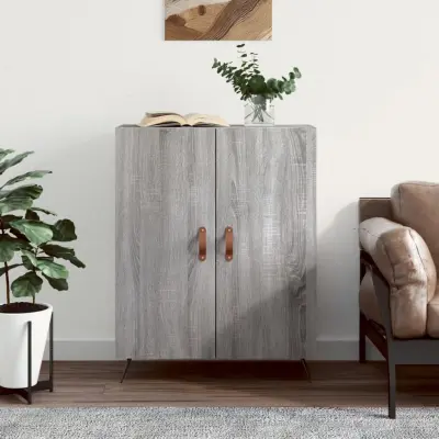 The Living Store Komoda siva sonoma 69,5x34x90 cm inženirski les - Komoda