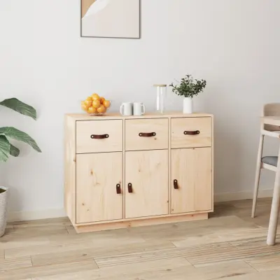 The Living Store Komoda 100x40x75 cm trdna borovina - Komoda