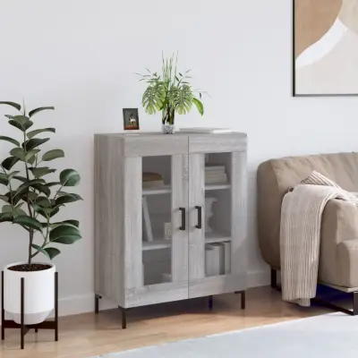 The Living Store Komoda siva sonoma 69,5x34x90 cm inženirski les - Komoda