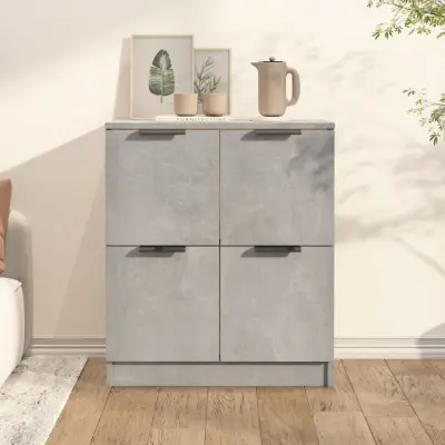 The Living Store Komoda betonsko siva 60x30x70 cm konstruiran les - Komoda