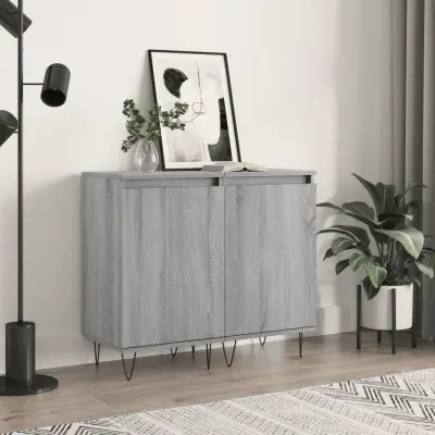 The Living Store Komoda 2 kosa siva sonoma 40x35x70 cm inženirski les - Komoda