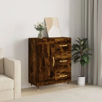 The Living Store Komoda dimljeni hrast 69,5x34x90 cm inženirski les - Komoda