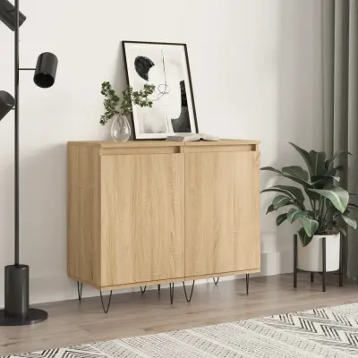 The Living Store Komoda 2 kosa sonoma hrast 40x35x70 cm inženirski les - Komoda