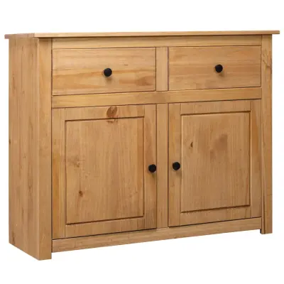 The Living Store Komoda 93x40x80 cm trdna borovina Panama Range - Komoda