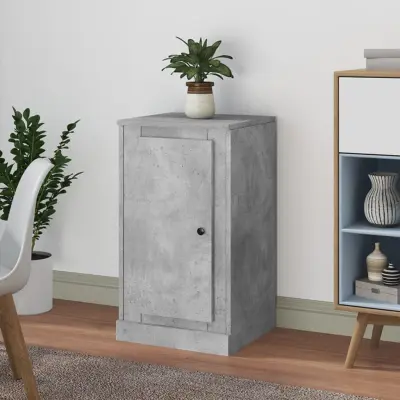 The Living Store Komoda betonsko siva 37,5x35,5x67,5 cm inženirski les - Komoda