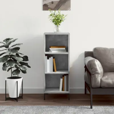The Living Store Komoda betonsko siva 34,5x32,5x90 cm inženirski les - Komoda