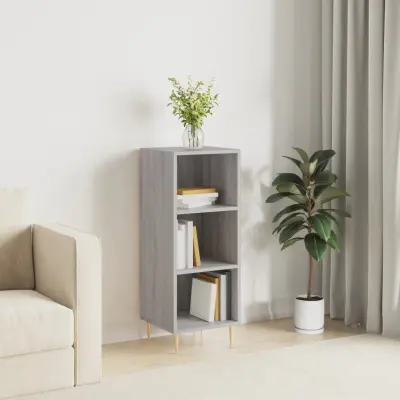 The Living Store Komoda siva sonoma 34,5x32,5x90 cm inženirski les - Komoda