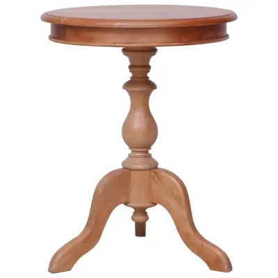 The Living Store Stranska mizica naravna 50x50x65 cm trden mahagonij - Stranska Mizica