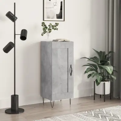 The Living Store Komoda betonsko siva 34,5x34x90 cm inženirski les - Komoda