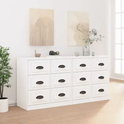 The Living Store Komoda 2 kosa bel inženirski les - Komoda