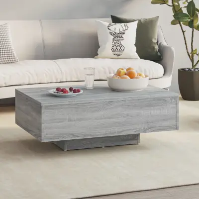 The Living Store Klubska mizica siva sonoma 85x55x31 cm konstruiran les - Klubska Mizica