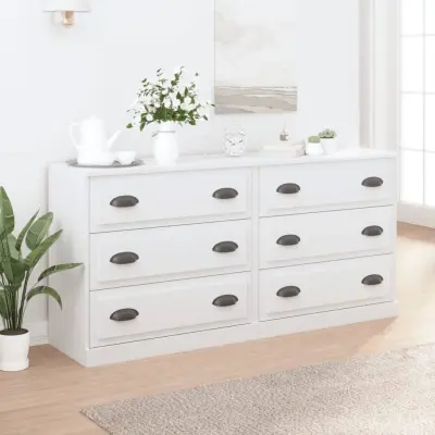 The Living Store Komoda 2 kosa bel inženirski les - Komoda