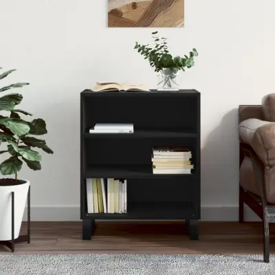 The Living Store Komoda črna 57x35x70 cm inženirski les - Komoda