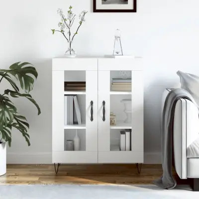 The Living Store Komoda bela 69,5x34x90 cm inženirski les - Komoda