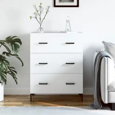 The Living Store Komoda bela 69,5x34x90 cm inženirski les - Komoda