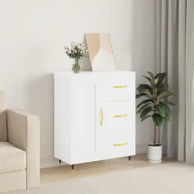 The Living Store Komoda bela 69,5x34x90 cm inženirski les - Komoda