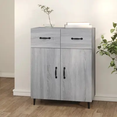 The Living Store Komoda siva sonoma 69,5x34x90 cm inženirski les - Komoda