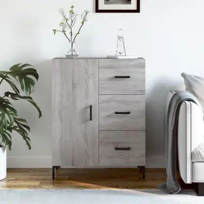 The Living Store Komoda siva sonoma 69,5x34x90 cm inženirski les - Komoda