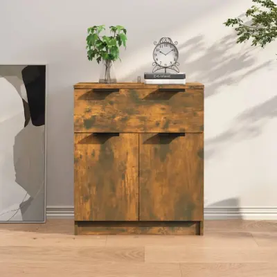 The Living Store Komoda dimljeni hrast 60x30x70 cm konstruiran les - Komoda