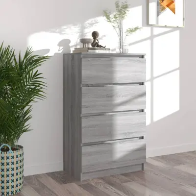 The Living Store Komoda siva sonoma 60x35x98,5 cm konstruiran les - Komoda