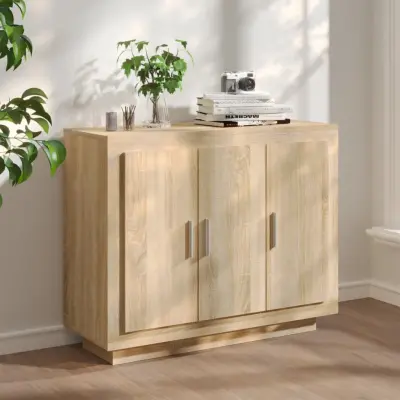 The Living Store Komoda sonoma hrast 92x35x75 cm konstruiran les - Komoda