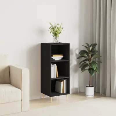 The Living Store Komoda črna 34,5x32,5x90 cm inženirski les - Komoda