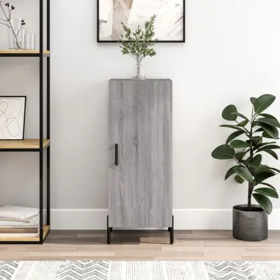 The Living Store Komoda siva sonoma 34,5x34x90 cm inženirski les - Komoda
