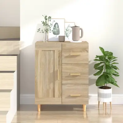 The Living Store Komoda sonoma hrast 69,5x34x90 cm konstruiran les - Komoda
