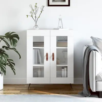 The Living Store Komoda bela 69,5x34x90 cm inženirski les - Komoda