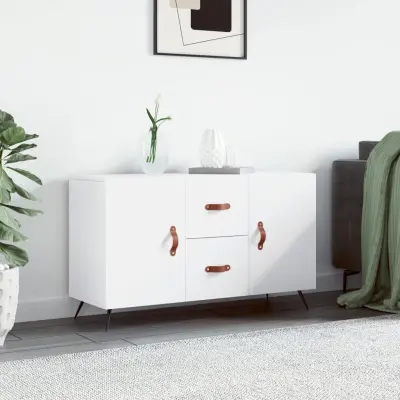 The Living Store Komoda bela 100x36x60 cm inženirski les - Komoda