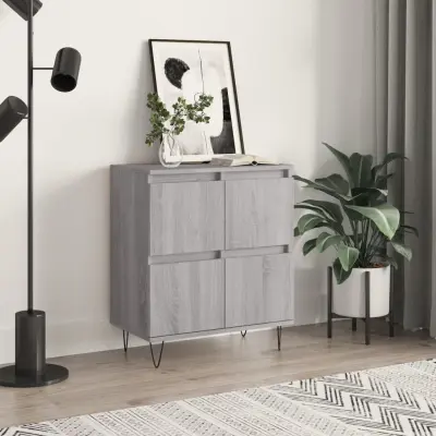 The Living Store Komoda siva sonoma 60x35x70 cm inženirski les - Komoda