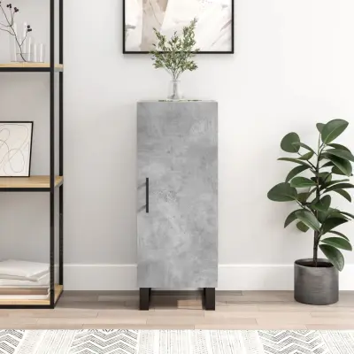 The Living Store Komoda betonsko siva 34,5x34x90 cm inženirski les - Komoda