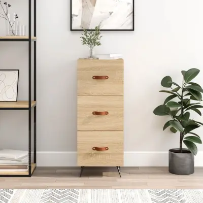 The Living Store Komoda sonoma hrast 34,5x34x90 cm inženirski les - Komoda