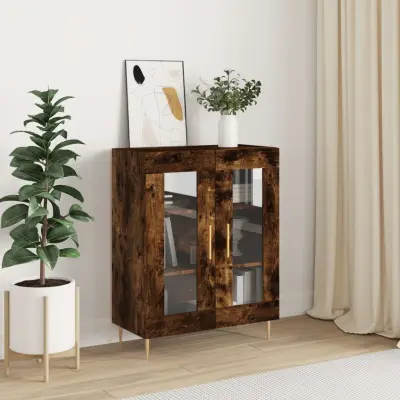 The Living Store Komoda dimljeni hrast 69,5x34x90 cm inženirski les - Komoda