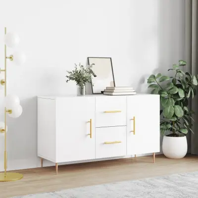 The Living Store Komoda bela 100x36x60 cm inženirski les - Komoda
