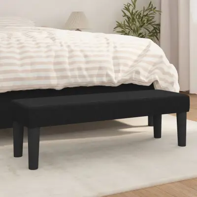 The Living Store Klop črna 100x30x30 cm blago - Klop
