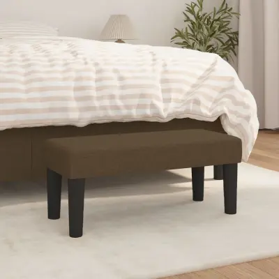 The Living Store Klop temno rjava 70x30x30 cm blago - Klop