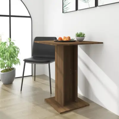 The Living Store Klubska mizica rjavi hrast 60x60x75 cm konstruiran les - Bistro Miza
