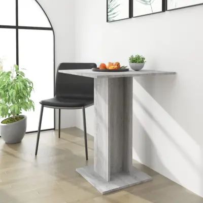 The Living Store Klubska mizica siva sonoma 60x60x75 cm konstruiran les - Bistro Miza