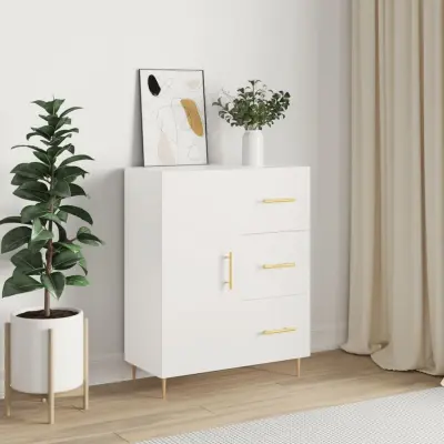 The Living Store Komoda bela 69,5x34x90 cm inženirski les - Komoda