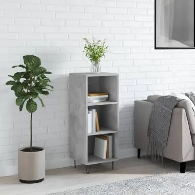 The Living Store Komoda betonsko siva 34,5x32,5x90 cm inženirski les - Komoda