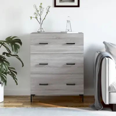 The Living Store Komoda siva sonoma 69,5x34x90 cm inženirski les - Komoda