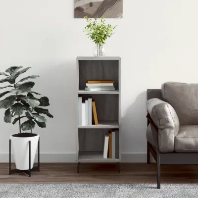 The Living Store Komoda siva sonoma 34,5x32,5x90 cm inženirski les - Komoda