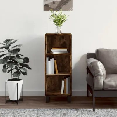 The Living Store Komoda dimljeni hrast 34,5x32,5x90 cm inženirski les - Komoda